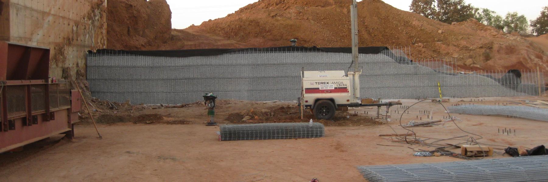 Voca Facility Crusher Retaining Wall