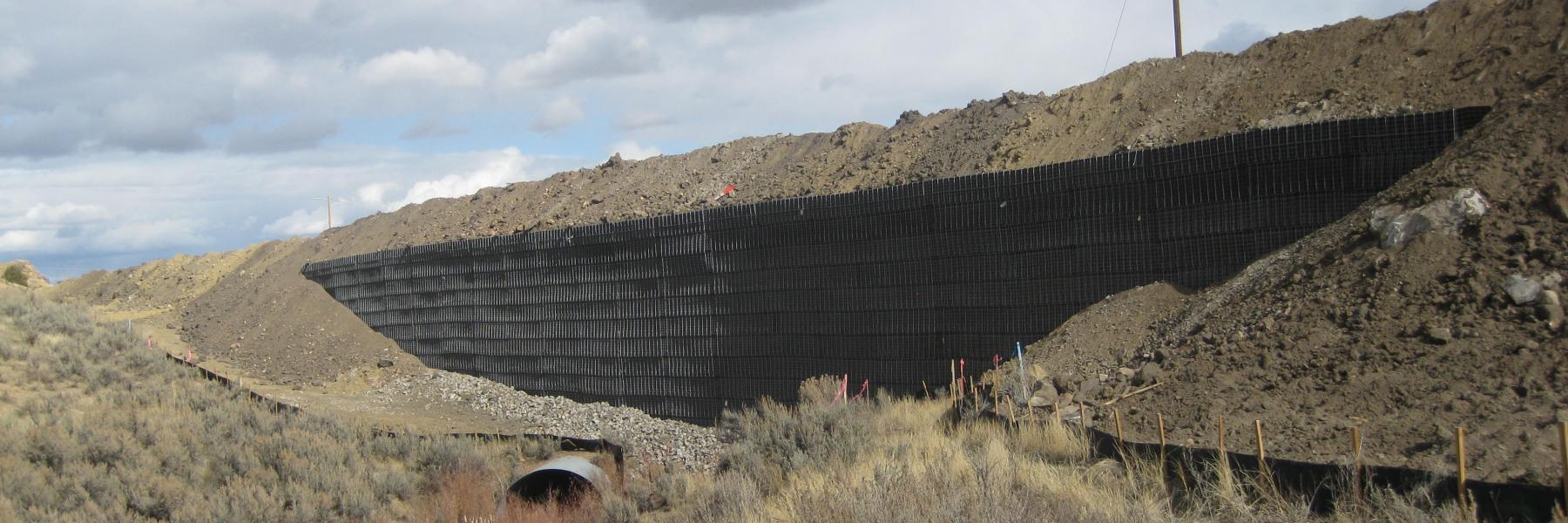 Meeker Colorado Mine Haul Road Expansion Hilfiker Retaining Walls