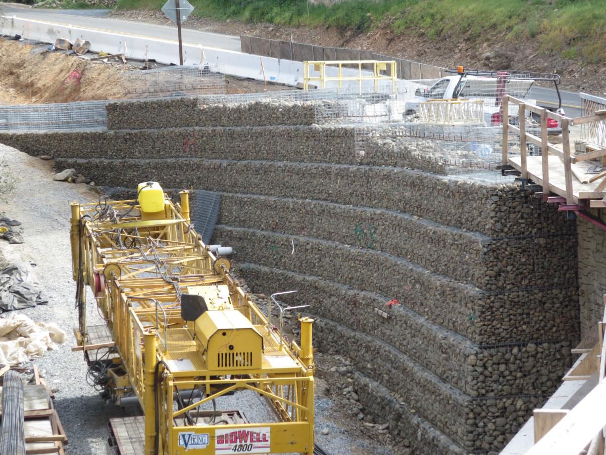 Green Valley Road at er Creek Bridge Hilfiker Retaining Walls