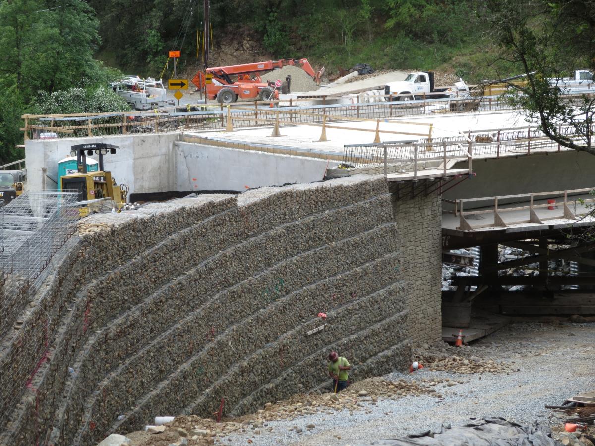 Green Valley Road at er Creek Bridge Hilfiker Retaining Walls