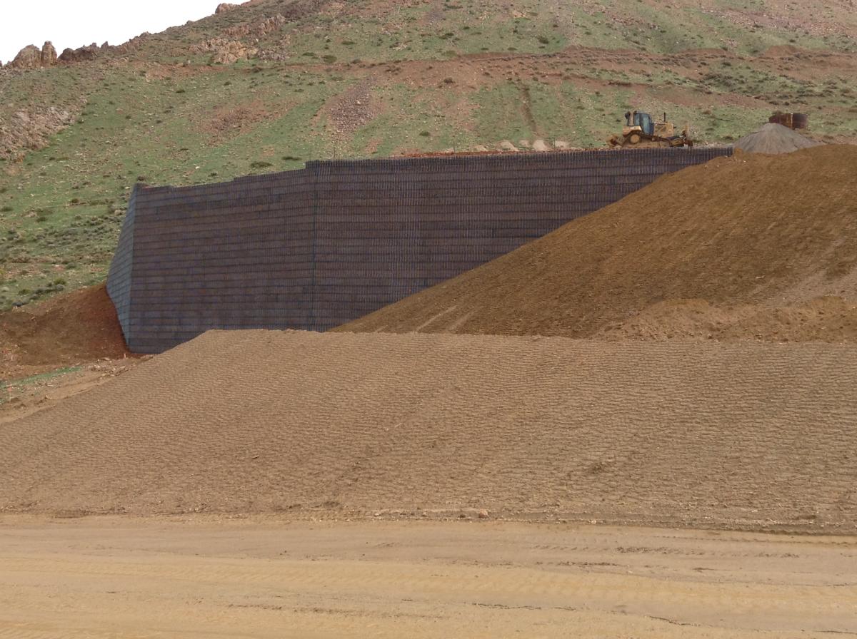 Soledad Mountain Project, Crushing Plant Phase 4 Hilfiker Retaining Walls