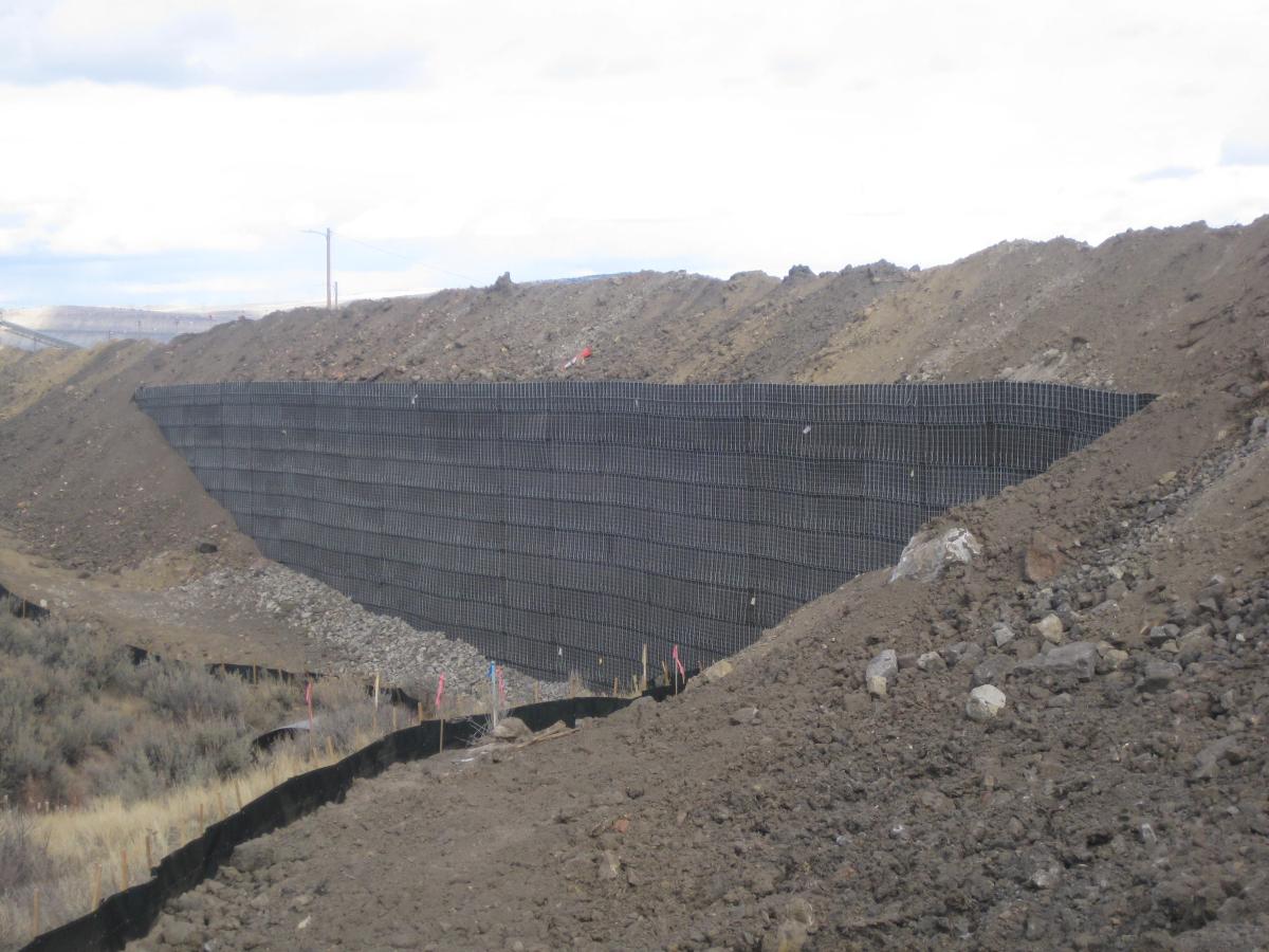 Meeker Colorado Mine Haul Road Expansion Hilfiker Retaining Walls