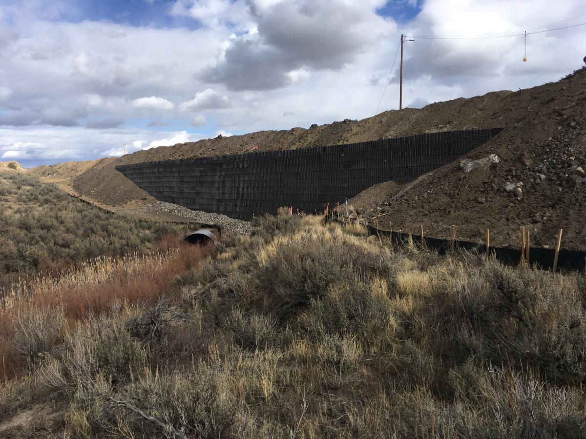 Meeker Colorado Mine Haul Road Expansion Hilfiker Retaining Walls