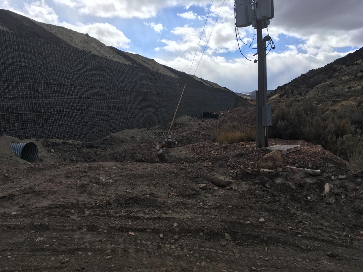 Meeker Colorado Mine Haul Road Expansion Hilfiker Retaining Walls