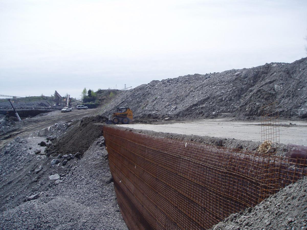 Crusher Wall at Butler Quarry Hilfiker Retaining Walls