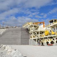 Lannon Quarry Stationay Jaw Plant Crusher MSE Welded Wire Wall