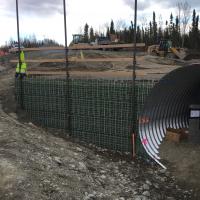 sterling hwy MSE Welded Wire Wall around Culverts