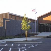 Polk County Readiness Center gabions and trinity baskets