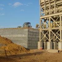 Wisconsin Frac Sand Plant MSE Welded Wire Wall